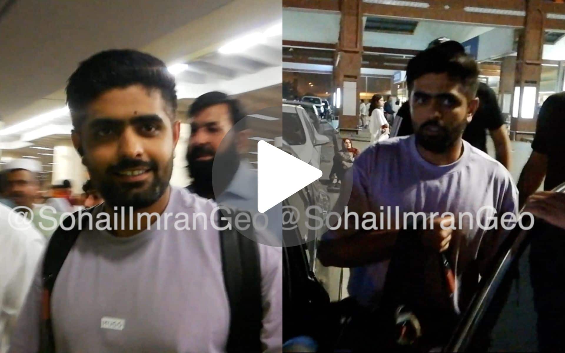 [Watch] Babar Azam Surrounded by Heavy Security As He Arrives In Lahore After World Cup Debacle